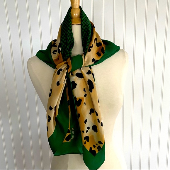 Echo Accessories - ECHO VINTAGE silk scarf, mixed pattern